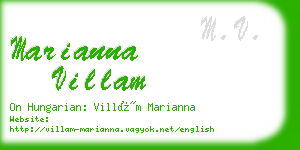 marianna villam business card